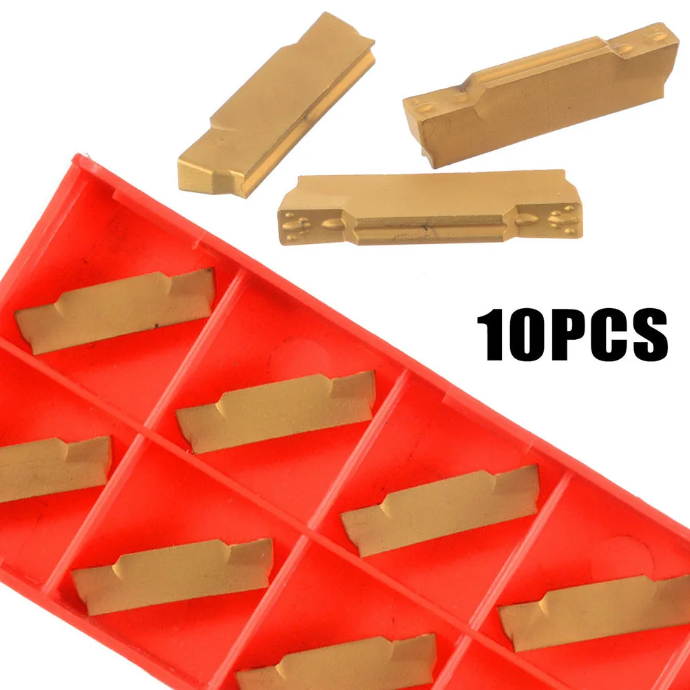 

10pc MGMN300-M Golden Carbide Inserts Blades Lathe Turning Grooving Tool Carbide MGMN300-M Blades 30*5*3mm Blade High Quality