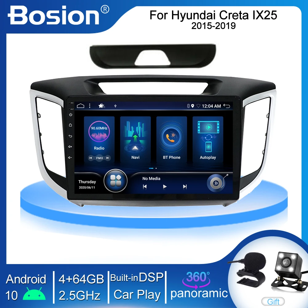 

Автомагнитола Bosion 2 din Android для Hyundai Creta ix25 2015-2019 Carplay 4G Автомобильный мультимедийный плеер GPS-навигация Авторадио 2 din