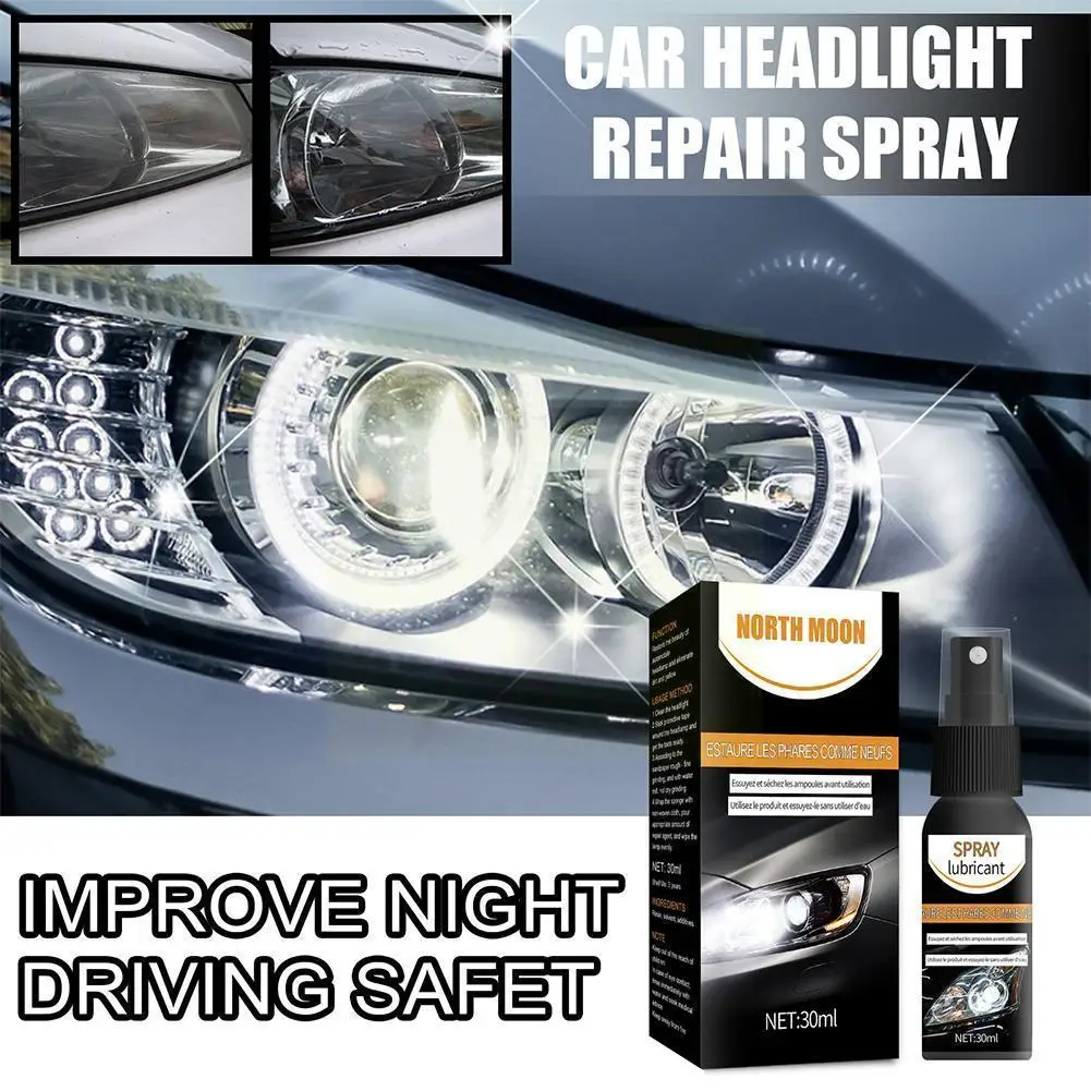 

30ml Car Headlight Repair Fluid Scratch Remove Refurbishment Coating Car Polishing Repair Oxidation Light Restoration O5u5