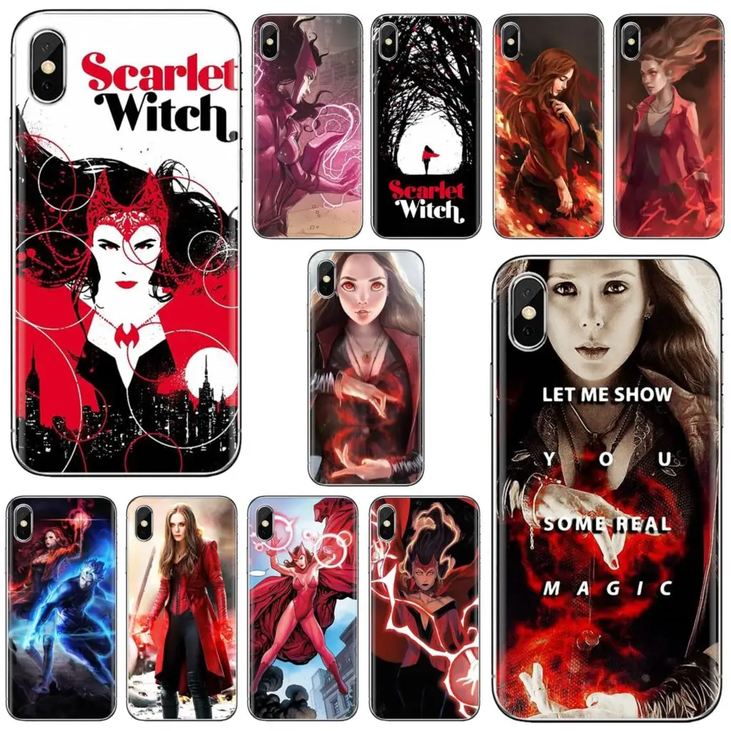 Мягкий чехол для Samsung Galaxy S10 S10E S20 FE S21 S30 S8 S9 S7 Plus Ultra Edge Lite Scarlet Witch гражданская война