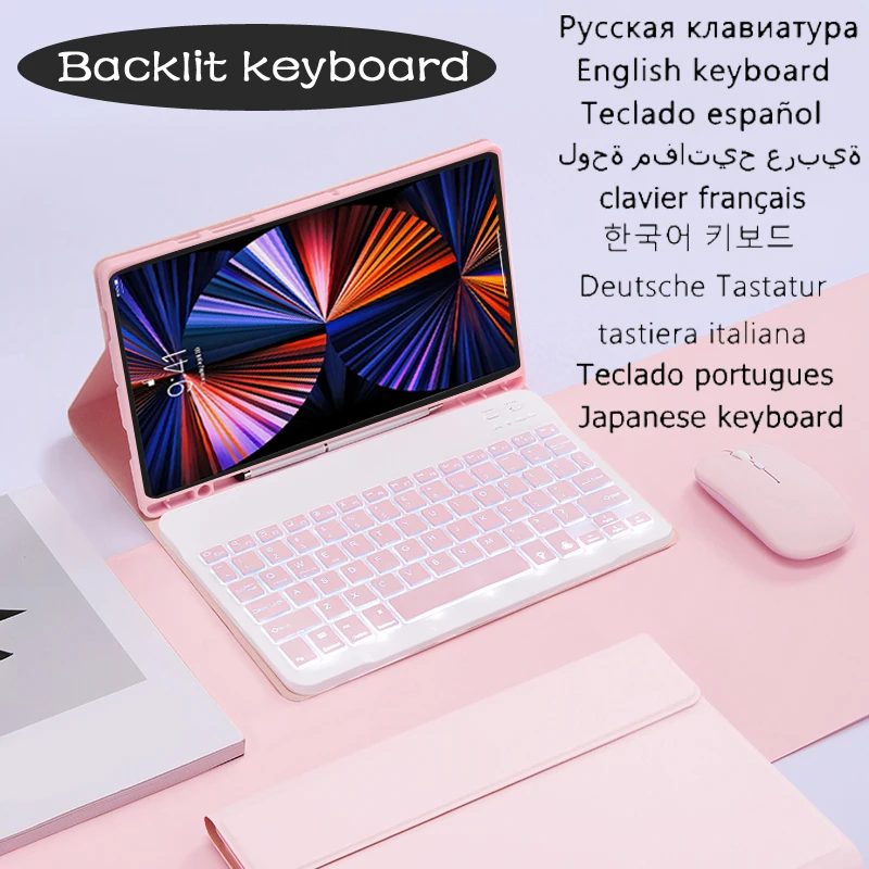 

Backlit Keyboard for Samsung Galaxy Tab A8 Case 10.5 Keyboard Case for Funda Samsung Tab A8 2021 SM-X200 X205 Keyboard Teclado