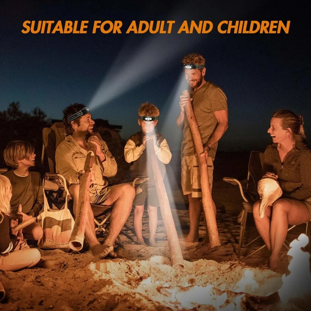 Ультра-яркий Перезаряжаемый Usb-налобный Фонарь С 3 Светодиодами Белый Красный