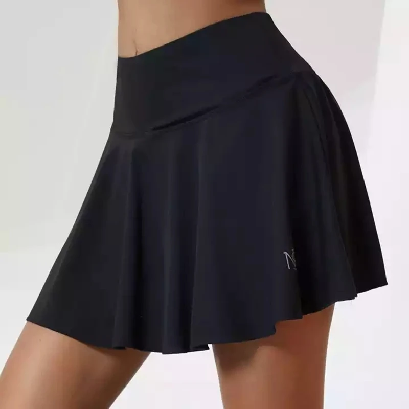 Women High Waist Sports Tennis Short Skirt Fitness Gym Leggings Golf Skorts Athletic Running Workout Pleated Skirts With Pocket