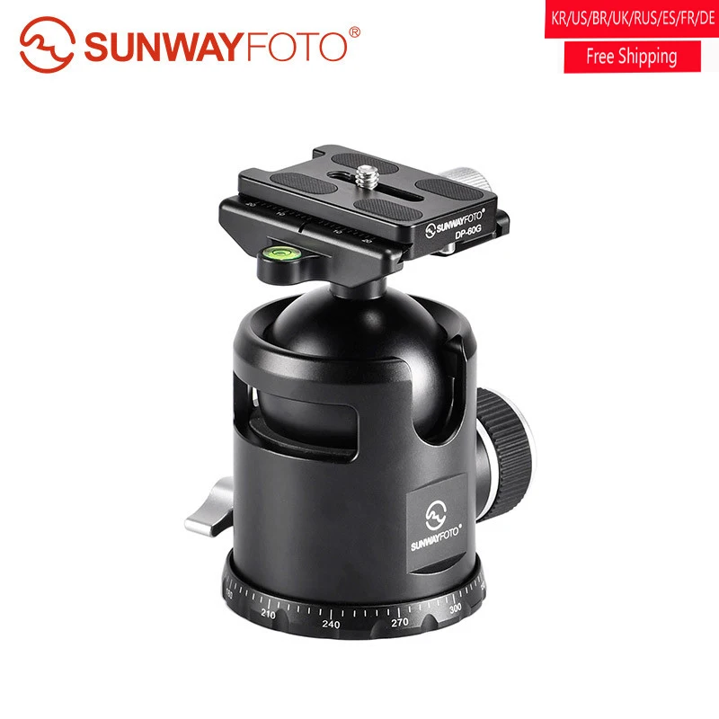 Фото SUNWAYFOTO EB-52 EPIC серия для путешественников шариковая головка штатива для DSLR камеры штатив шариковая головка Профессиональный панорамный монопод №1
