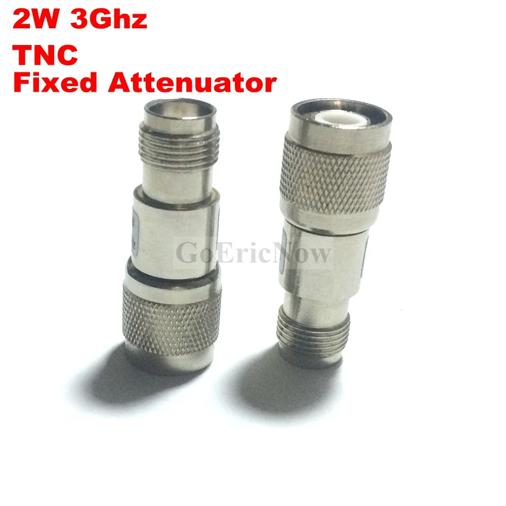 1 pcs 2W DC-3GHz TNC Type Male to Female coaxial fixed attenuator connector | Connectors