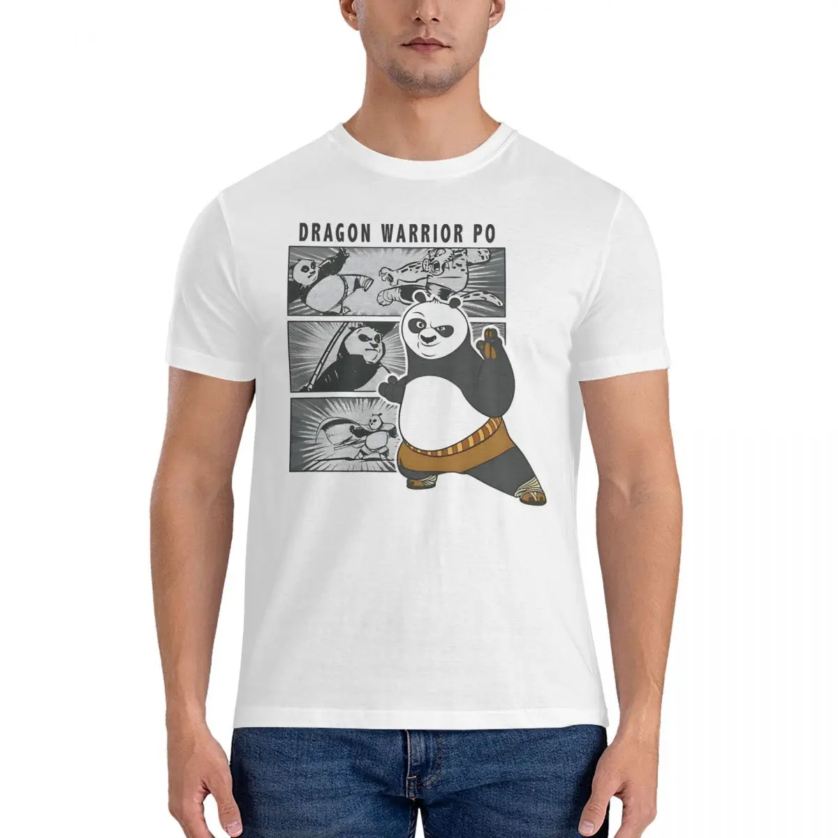 Футболка мужская хлопковая с коротким рукавом крутая тенниска рисунком дракона