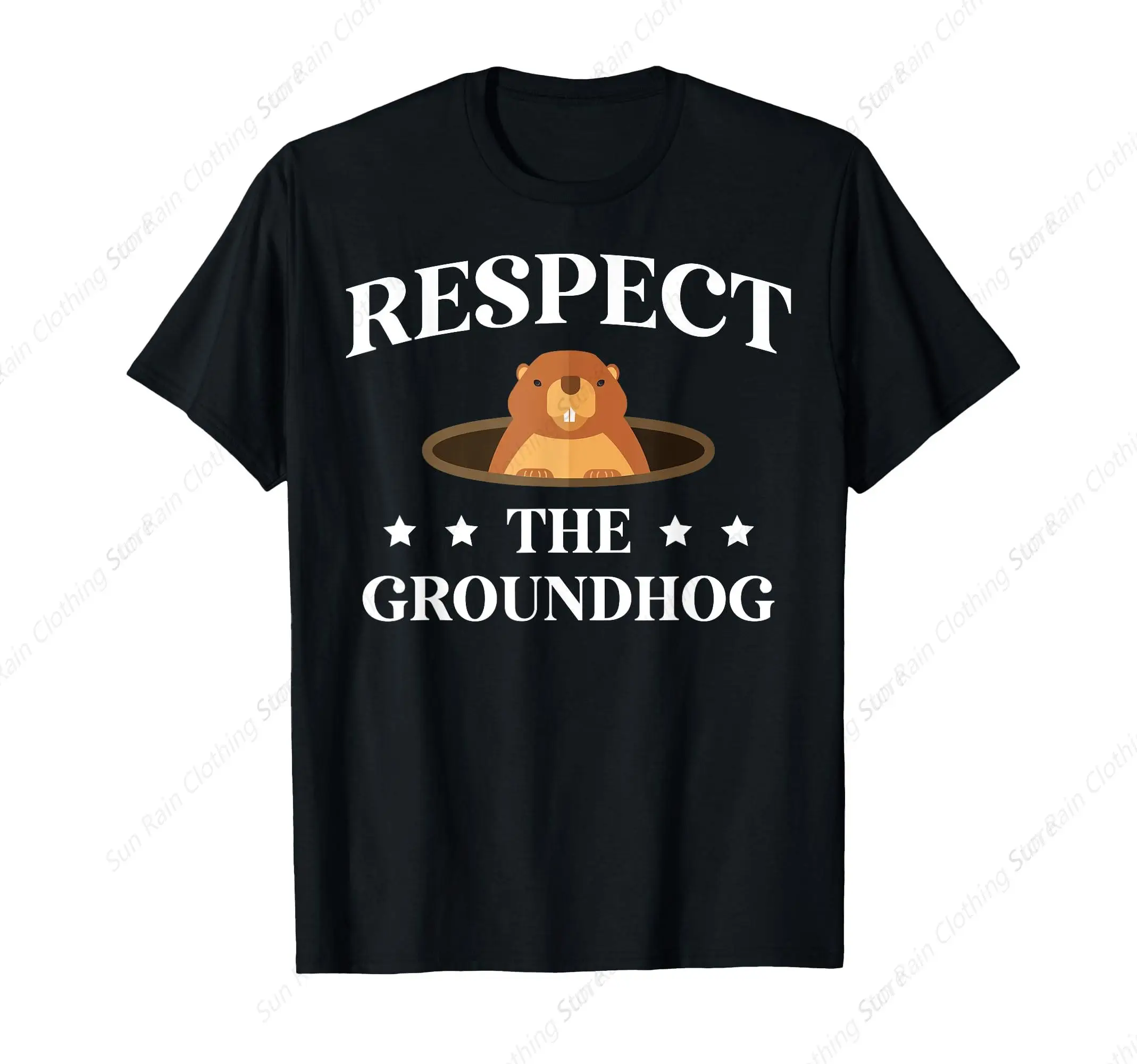 Футболка с изображением дикой природы Respect The Groundhog Lover Shadow