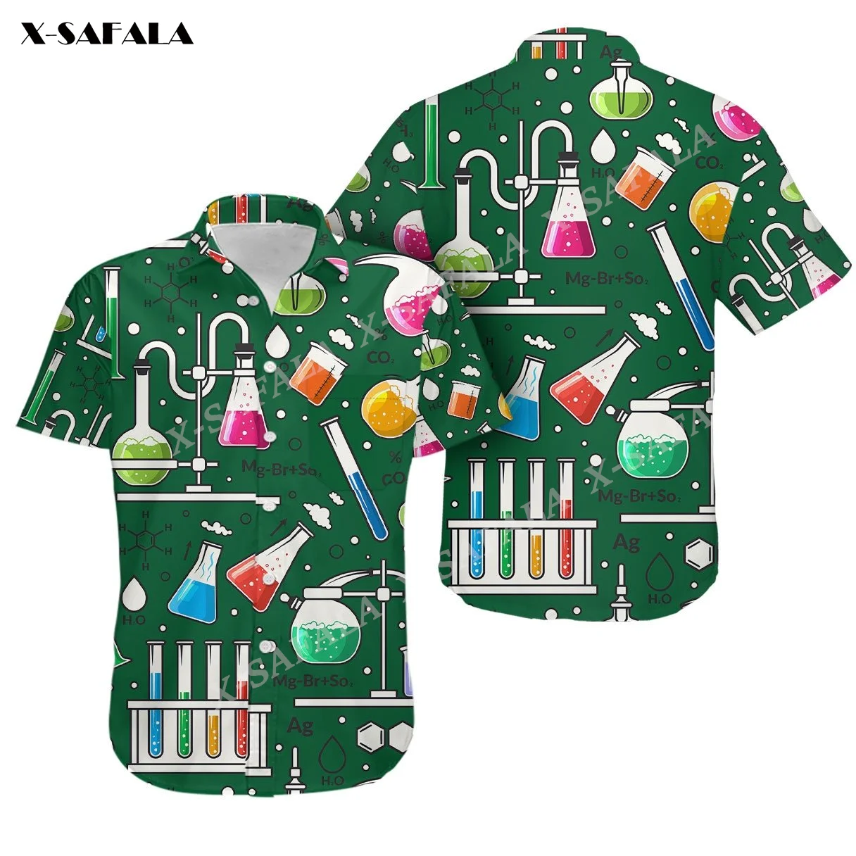 

SCIENCE LOVER 3D Print High Quality Summer Men's Hawaiian Beach Shirt Button Fashion Short Sleeve Tops Tees Casual