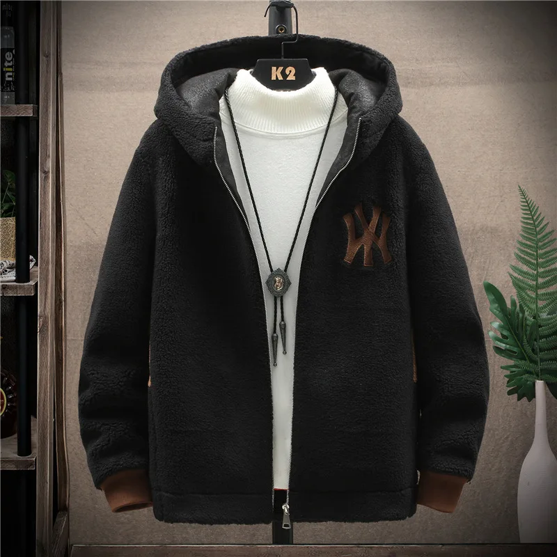 Autumn and Winter New Cashmere Jacket Men's Hooded Padded Jacket Winter Warm Men's Coat