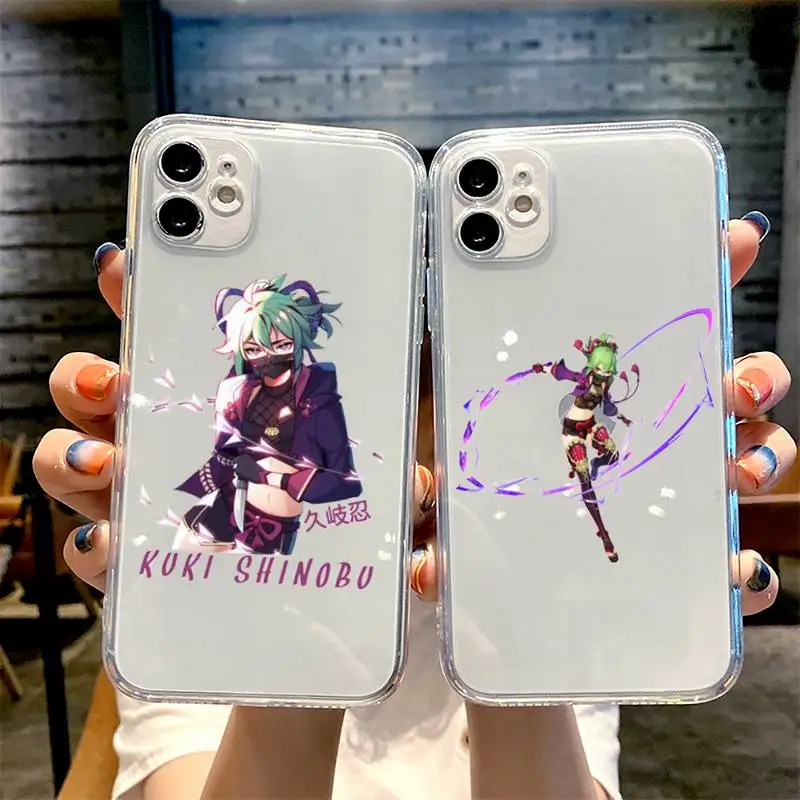 

Kuki Shinobu Genshin Impact Phone Case For iphone 13 12 11 8 7 plus mini x xs xr pro max Transparent soft