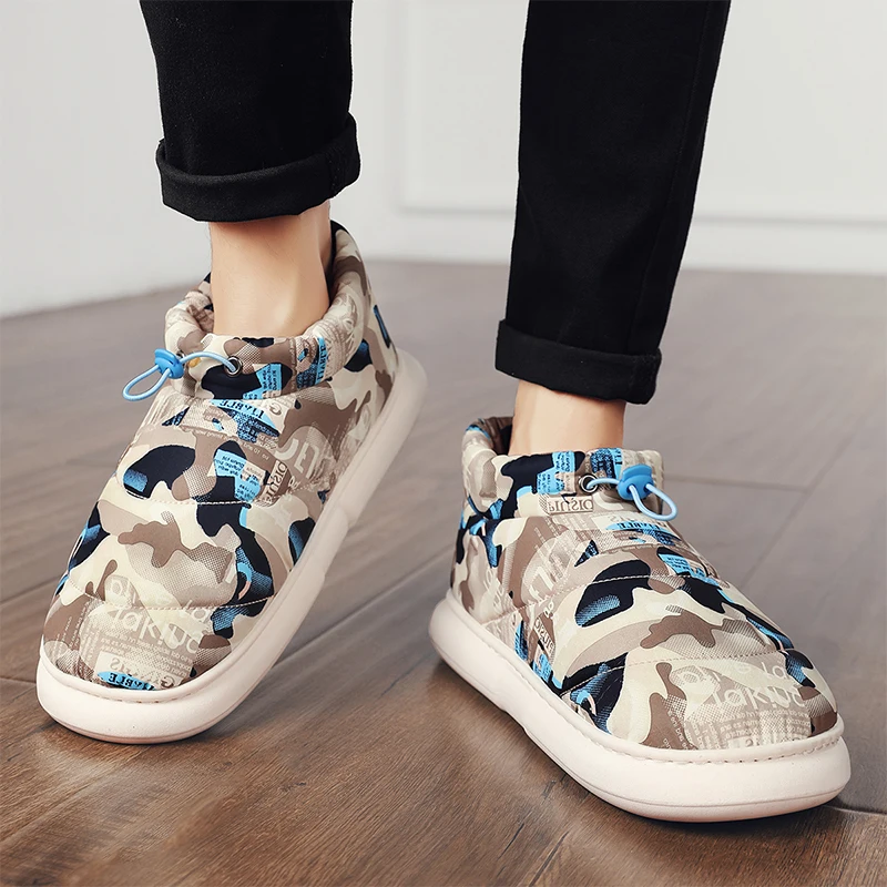 Casual Sneakers Men Winter Shoes Plush Warm Indoor Women Walking Shoes Winter Cotton Shoes Outdoor Walking Footwear Snow Boots