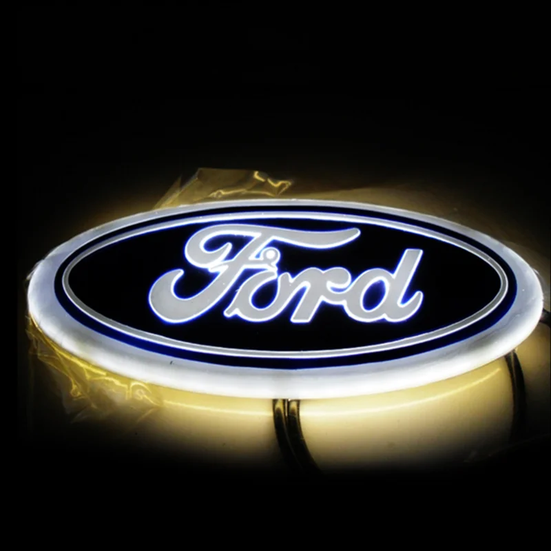 Автомобильная светодиодная эмблема задняя наклейка для Ford Focus Mondeo передний