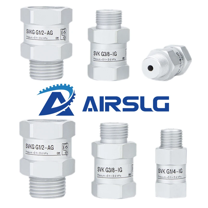 

Vacuum logic valve SVKG safety check valve SVK series M5-IG G1/8-IG G3/8-IG G1/2-IG M5-AG G1/8-AG Aluminum throttle valves