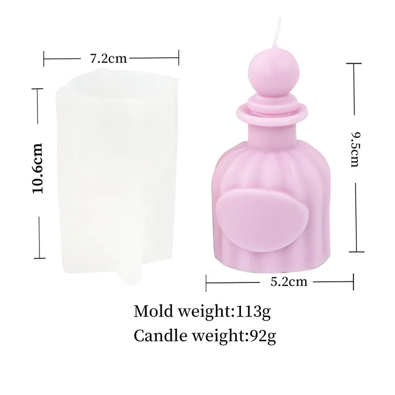 Силиконовая форма для бутылки вина парфюма гипсовая сделай сам украшения