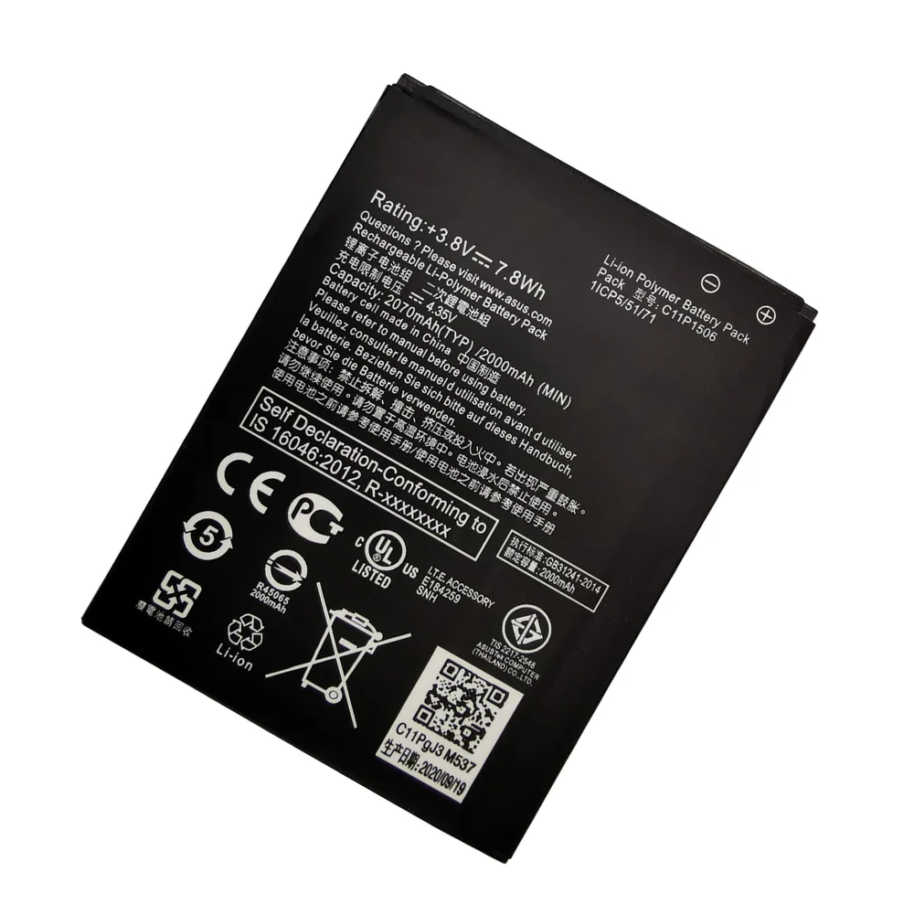 100% Оригинальный аккумулятор 2070 мАч C11P1506 для ASUS Live G500TG ZC500TG Z00VD ZenFone Go 5 дюймовый