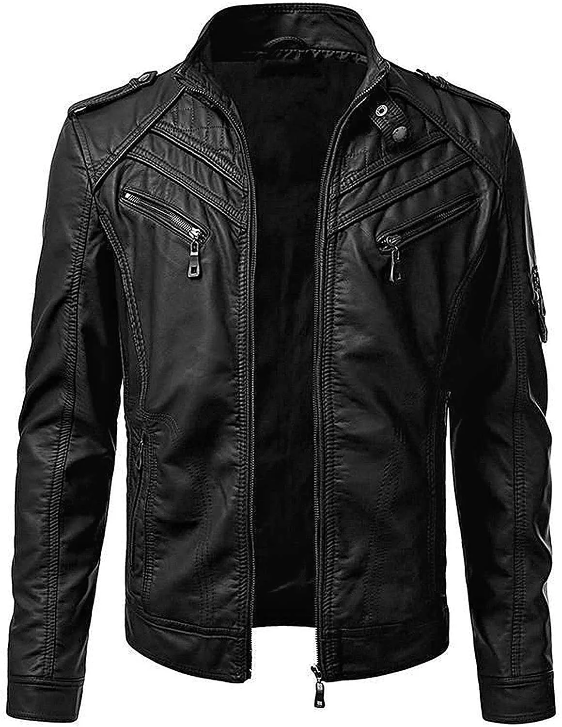 

Custom Logo Cheap Newest Fashionable 100% Cow Calf Real Original Leather Men's Motor Bike Jackets Coat Varsity Racing jacket