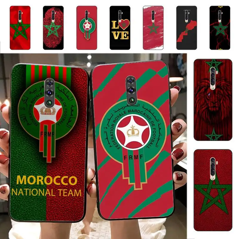 

Morocco Flag Phone Case for Vivo Y91C Y11 17 19 17 67 81 Oppo A9 2020 Realme c3