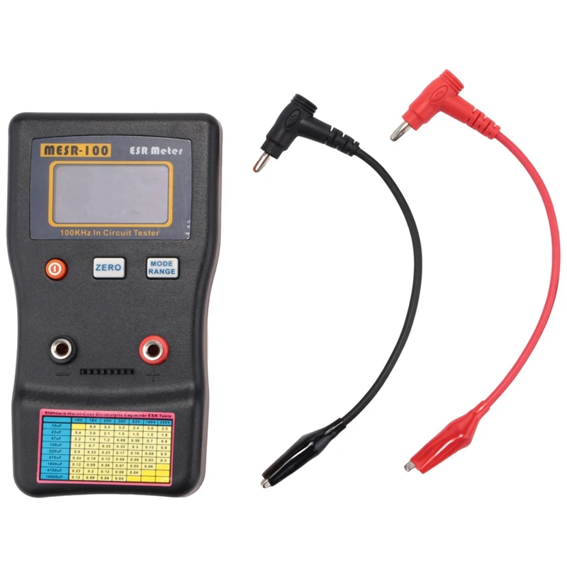

MESR-100 Capacitor Tester,Circuit Tester Ohm Meter With SMD Test Clip,Auto-Ranging Capacitor For Measuring Capacitanc