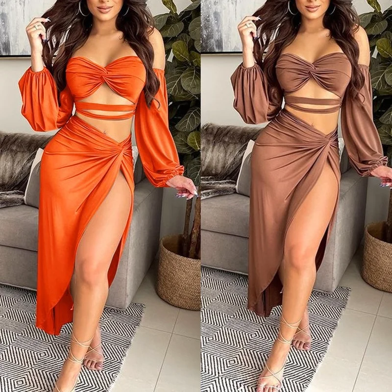 

Sexy Low-Neck Pleated Open-Back Suspender Skirt Dress High Waist Slim Irregular Skirt Party Dress Pleated Dresses Vestido