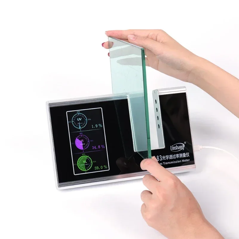 RTS LS183 Прозрачные материалы VLT 365 нм УФ 940 ИК-измеритель пропускания света 47 мм слот