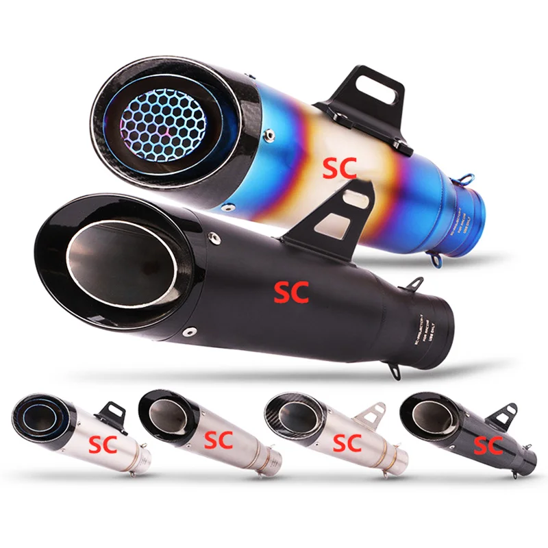 

Наконечник Выхлопной Трубы для Pcx125 Fz6 Z900 GSXR1000 SV650 R6 R3 ZX6R ZX10 K7 MT07 Yamaha R6, 51 мм, 60 мм