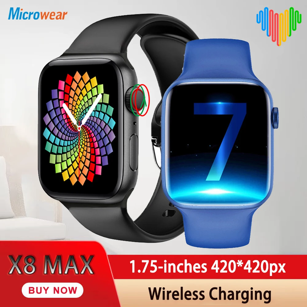 

Смарт-часы X8 Max с Bluetooth, 2022 дюйма, IWO 13 Series 7 HW12
