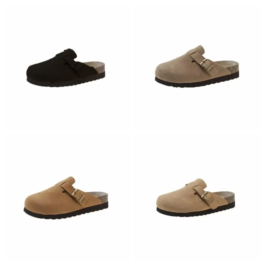 Удобные тапочки из искусственной кожи с поясом мягкие британские туфли Boken