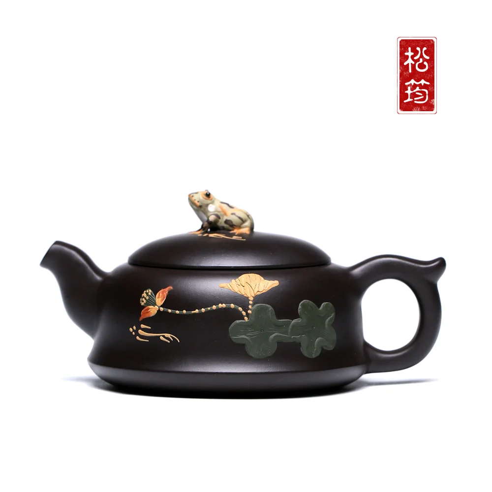 

Retro 300ml Yixing Teapot Purple Clay Xishi Household Handmade Shape Pot Kettle Home Drinkware Dahongpao Oolong Tea Set