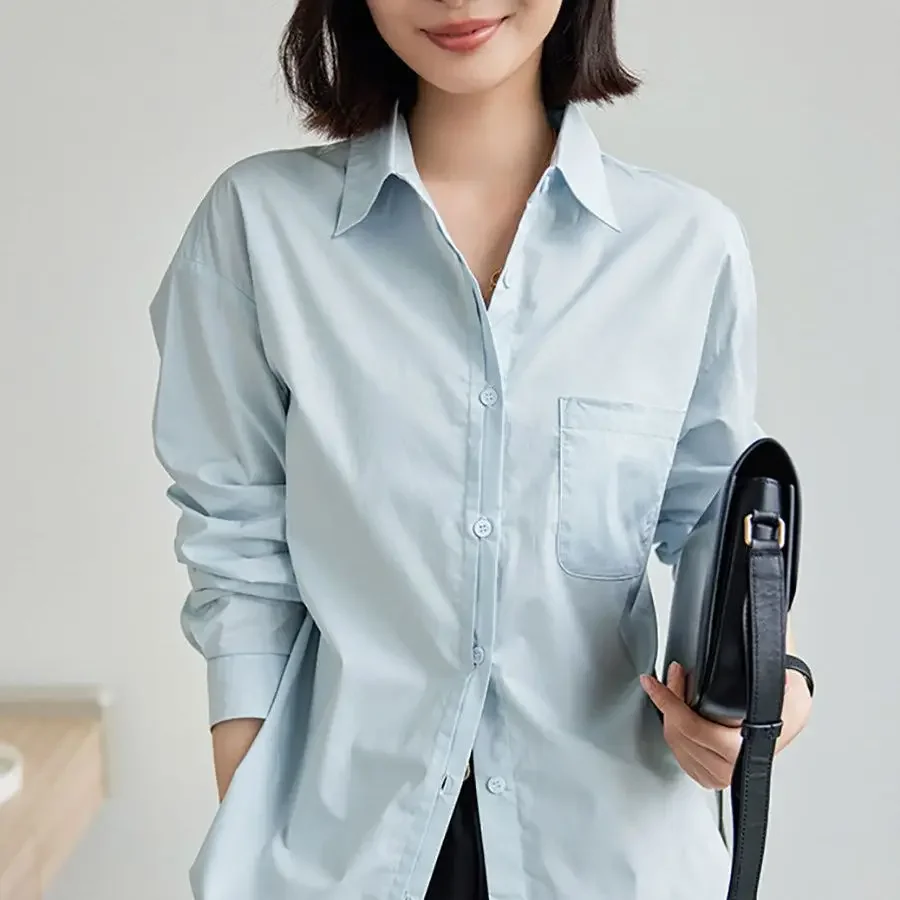 Красочная хлопковая рубашка с длинными рукавами Философия женская новая