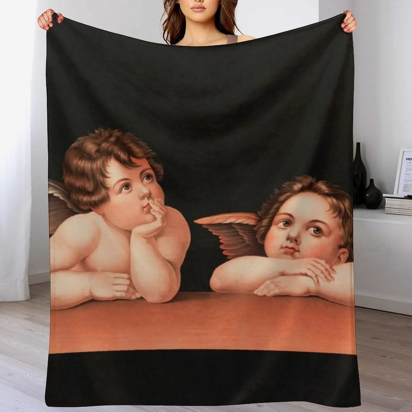 Плед с ангелами после Рафаэля теплый зимний плед на диван одеяла