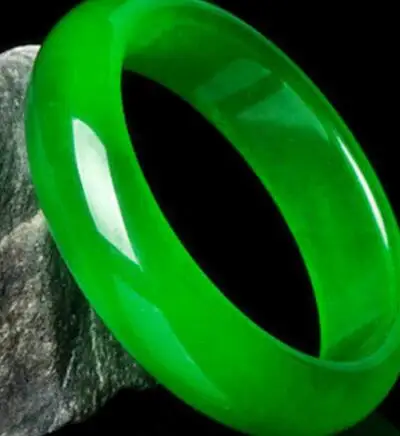 

Perfect Green jade chinese handcraft bangle bracelet 58-64 mm