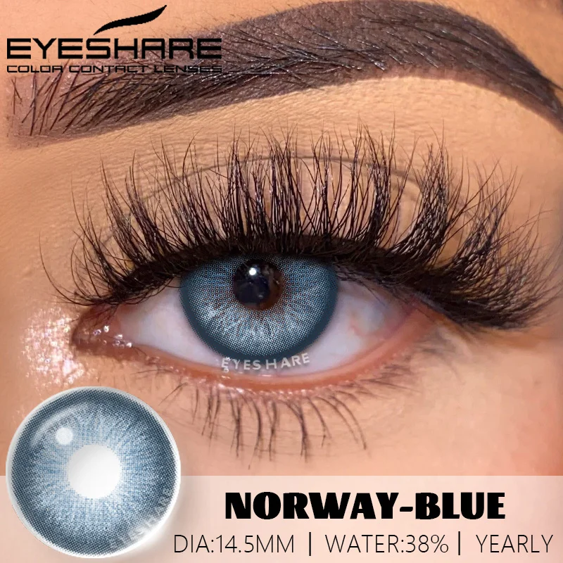 EYESHARE 1 пара цветных контактных линз для глаз синие линзы коричневые серые