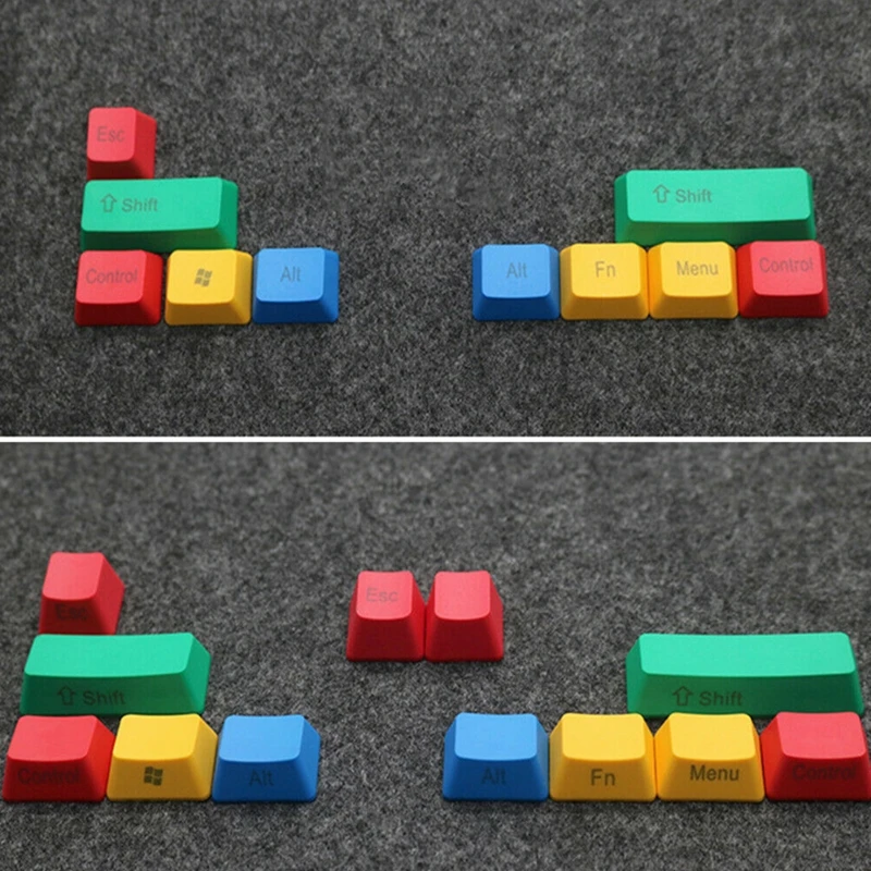 

12pcs PBT Replacement Mechanical Keyboard Keycap RGBY Color OEM Profile Dyesub Keycaps ALT CTRL SHIFT ESC