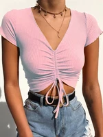 cotton v neck knit camis 2020 summer slim women baisc tops female short female sexy solid casual sleeveless t shirt top