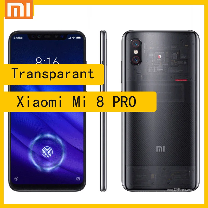 

Смартфон Xiaomi Mi 8 PRO, Snapdragon 845, Android, телефон с идентификацией по отпечатку пальца, 18 Вт, 1080x2248