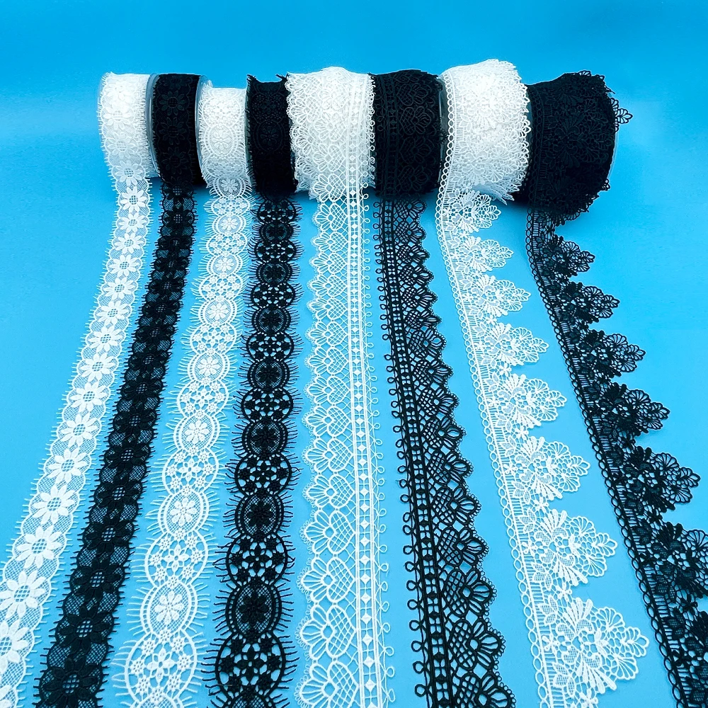 

top quality popular embroidery white milk silk yards embroidery lace fabric border lace trim lace accessories