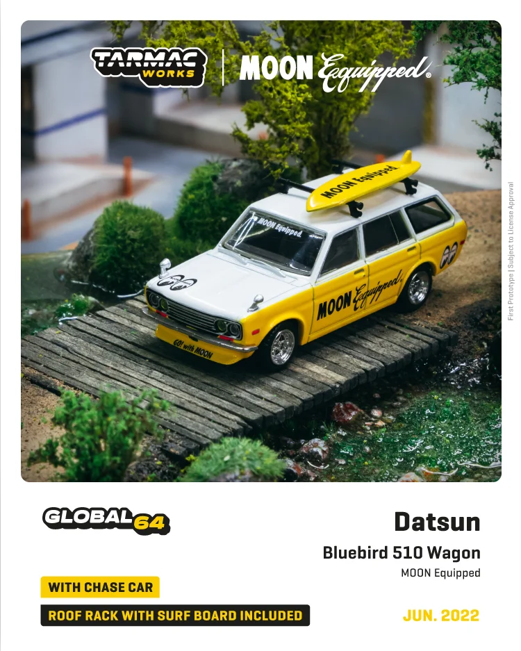 Pаспродажа Tarmac работает 1:64 Datsun Bluebird 510 фургон Луна оборудован Продажа Tarmac работает 1:64 Datsun Bluebird 510 фургон Луна оборудован