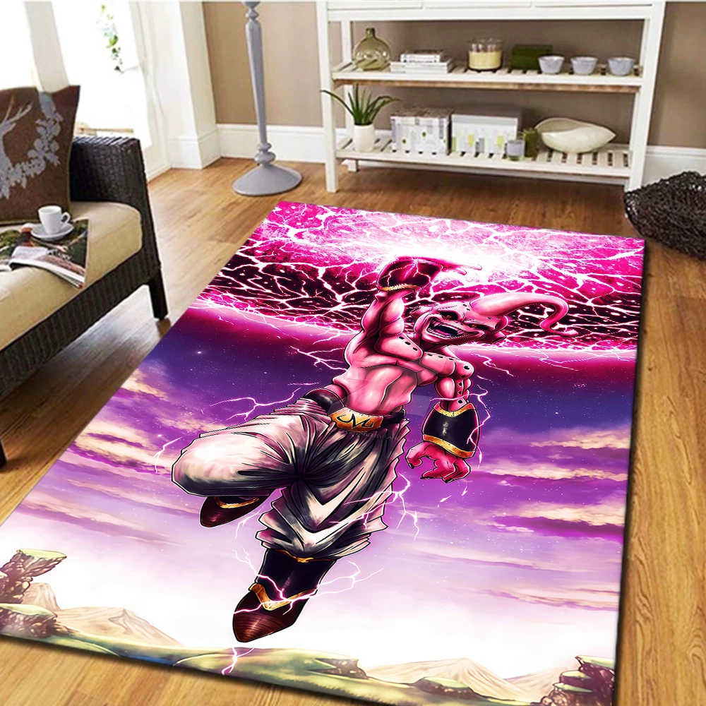 Фото Ковер для гостиной и спальни Dragon Ball Majin Buu, крутой напольный коврик для дома с изображением персонажей из фильма -HE17 №5