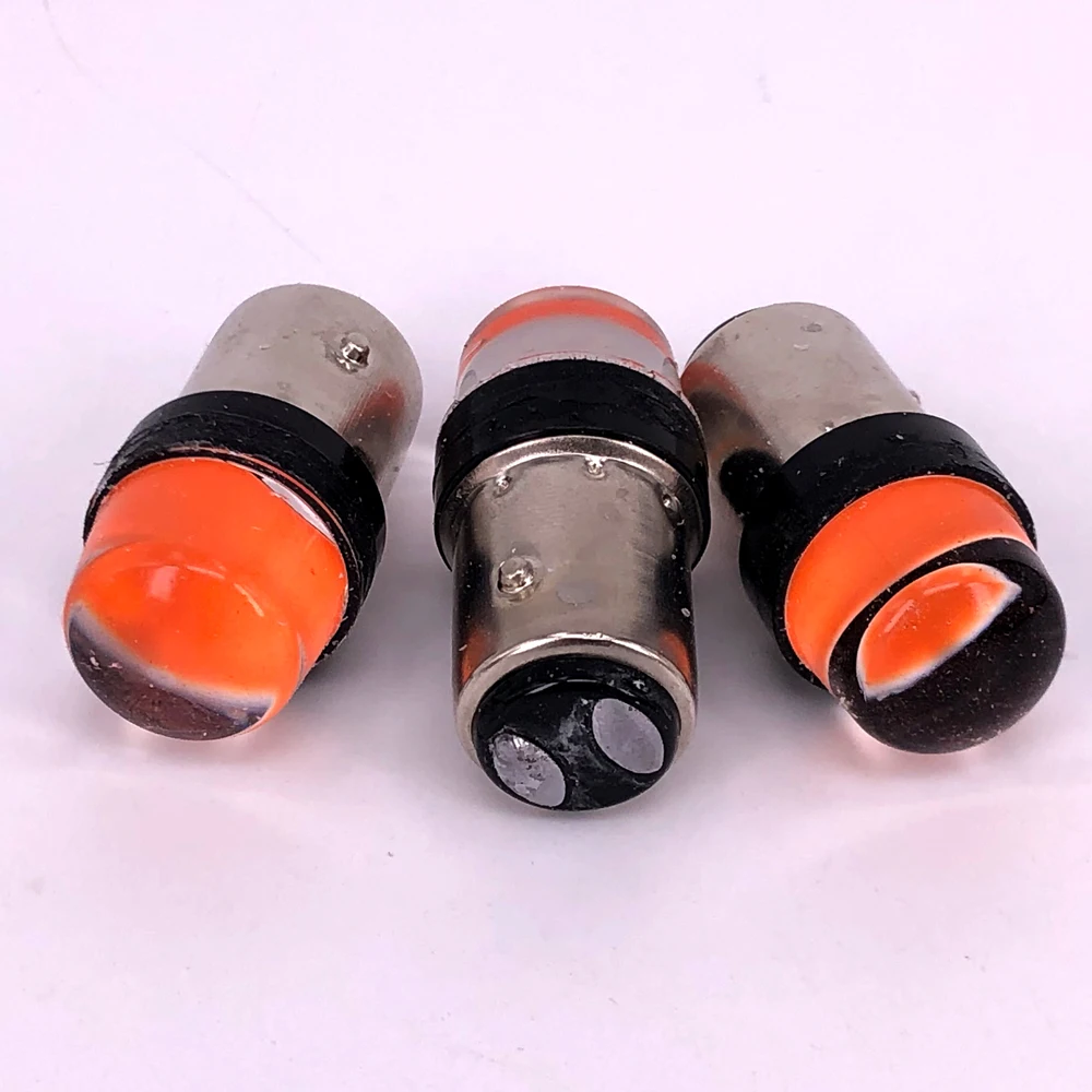 100 шт. автостайлинг 12В S25 1LED 1157 стробоскоп BA15D COB Кристальные огни силиконовый материал белый красный