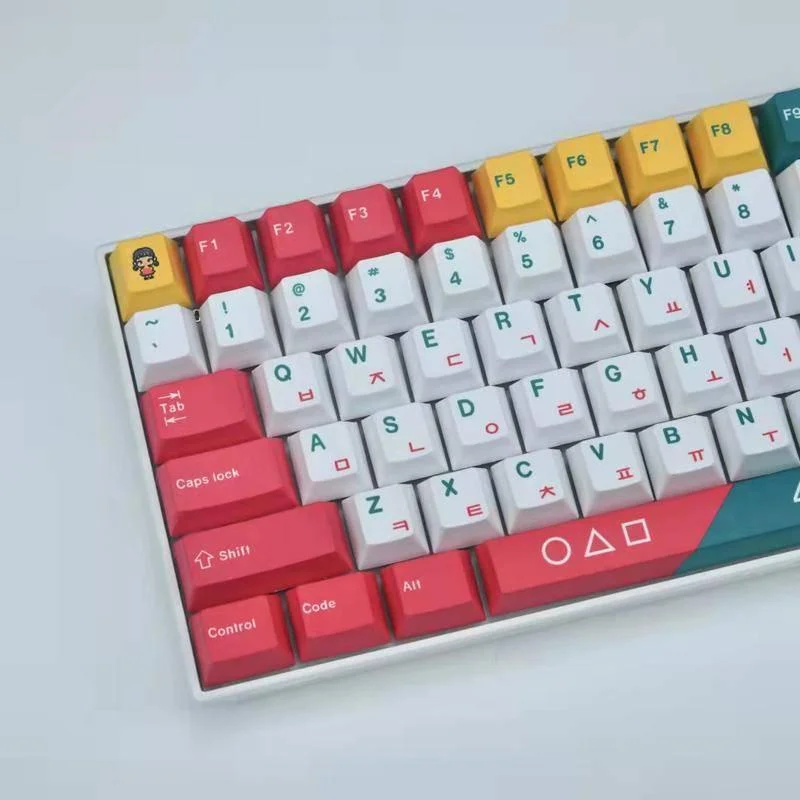 

Корейский язык Keycaps129keys PBT Sublimations Cherry Profile 5side Dye Sub