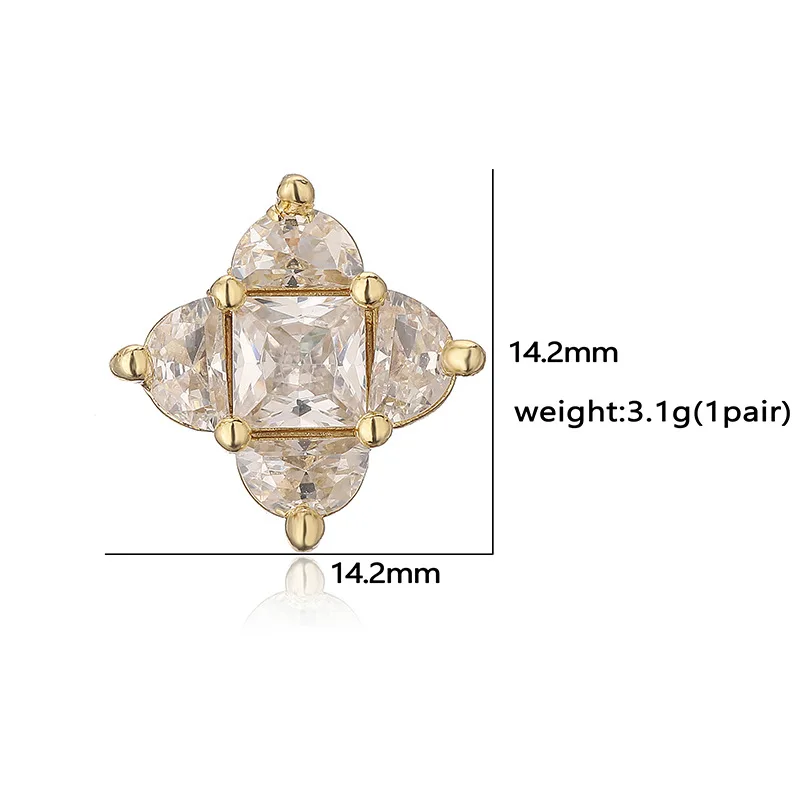 Женские серьги с покрытием геометрической формы из 18-каратного золота модные