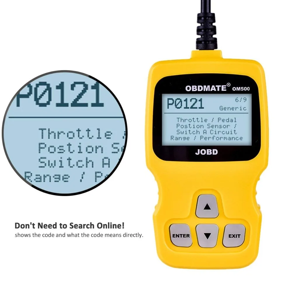 Новейший считыватель кодов OM500 JOBD/OBDII/EOBD, автомобильный диагностический инструмент, сканер неисправностей двигателя для японских автомобилей