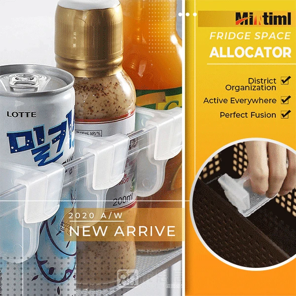 

4/8/12PC Fridge Space Allocator Refrigerator Box Rack Storage Shelf Food Partition Food Organizer Storage Rack Storage Container