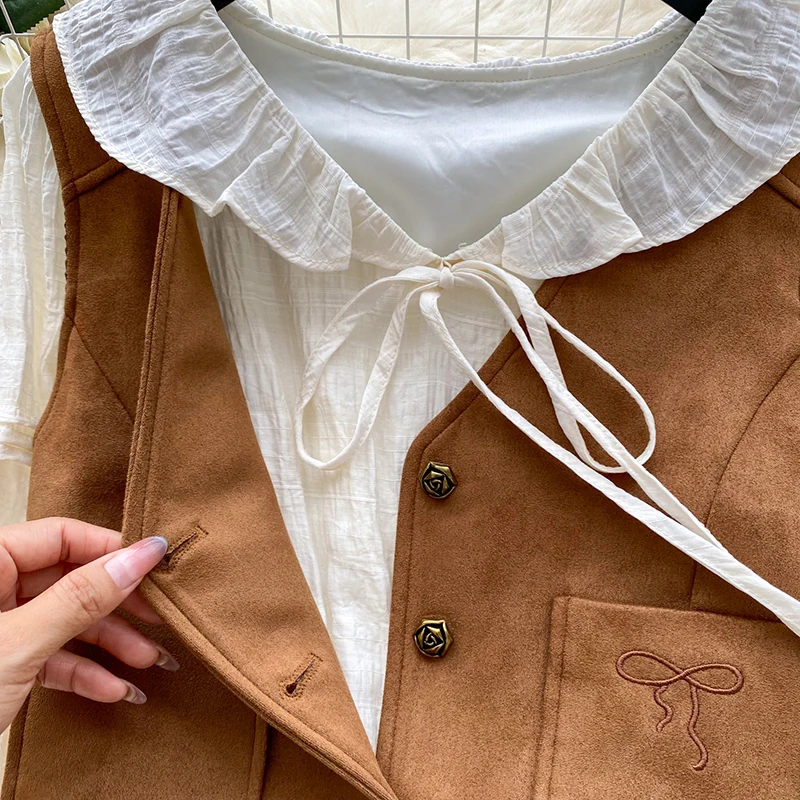 Женское Повседневное платье с длинным рукавом и V-образным вырезом