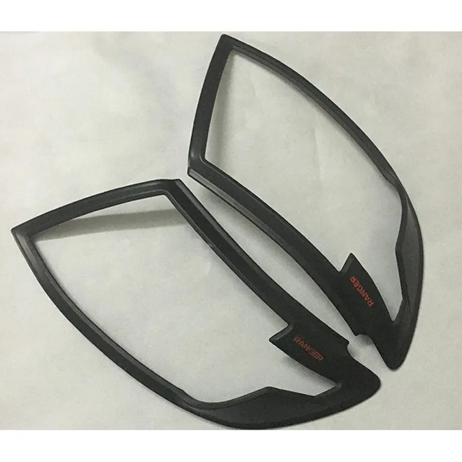 

For Ford Ranger Headlight Cover Lamp Hoods Matte Black Decorative Head Lamp 2012-2014 Car taillight Body Parts Auto Accessories