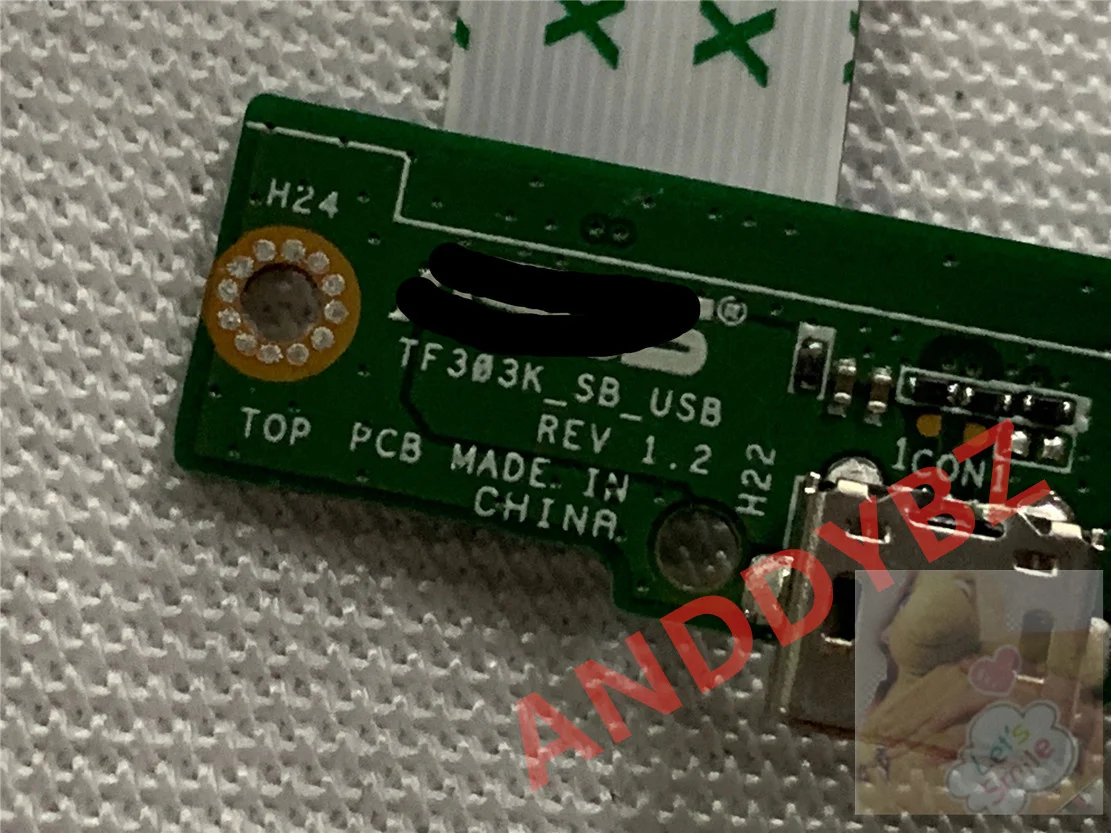 Фото Оригинальная плата зарядного устройства USB для ASUS TF303 TF303K K01B TF303K_SB_USB с кабелем, 100% работает в порядке №2