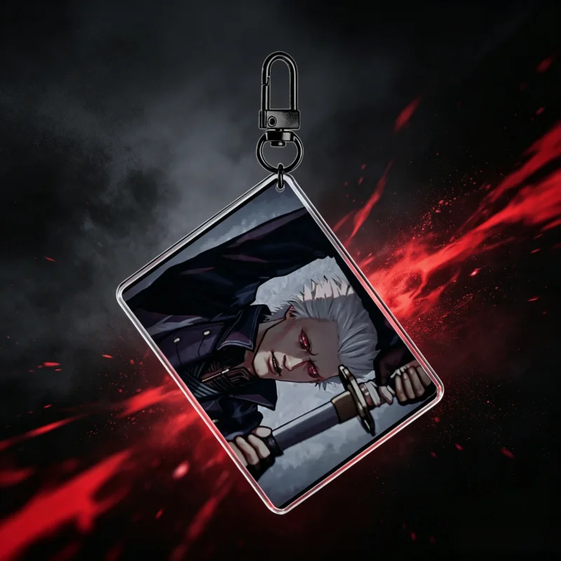 Фото Акриловый брелок Devil May Cry PGR Vergil, квадратный, с персонажем аниме-игры, DMC5, коллекционный сувенир для фанатов, подарок для любителей игр