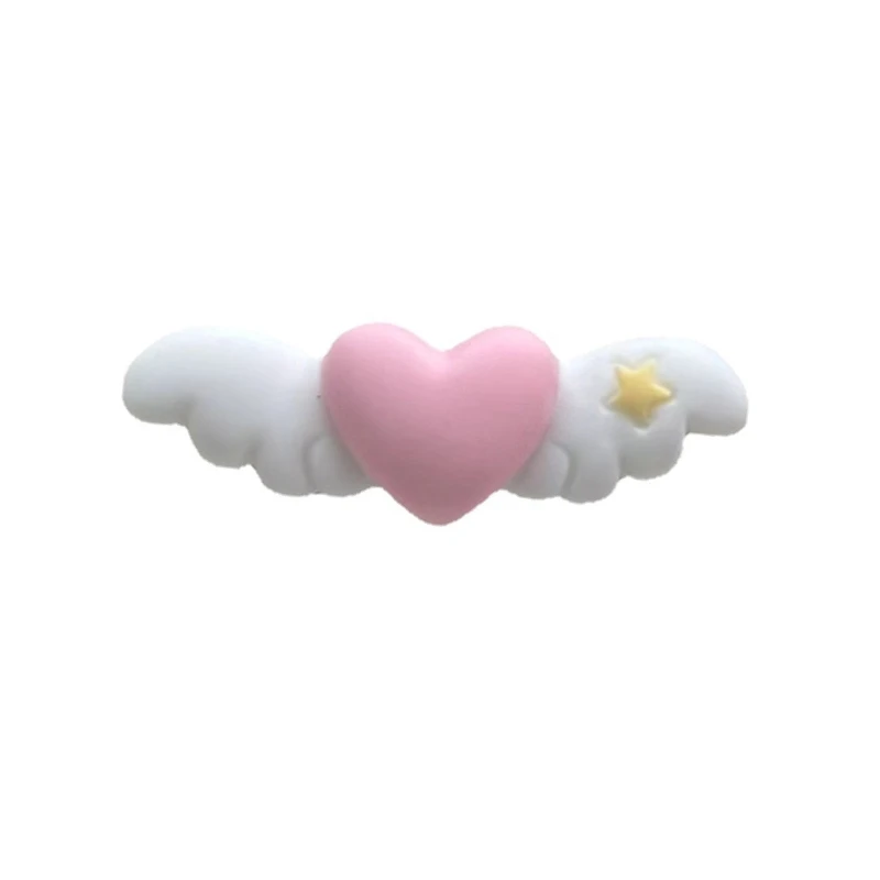

Plastic Heart Wing Shape Hair Barrettes Teens Duckbill Hairpin Matte Hair Clip