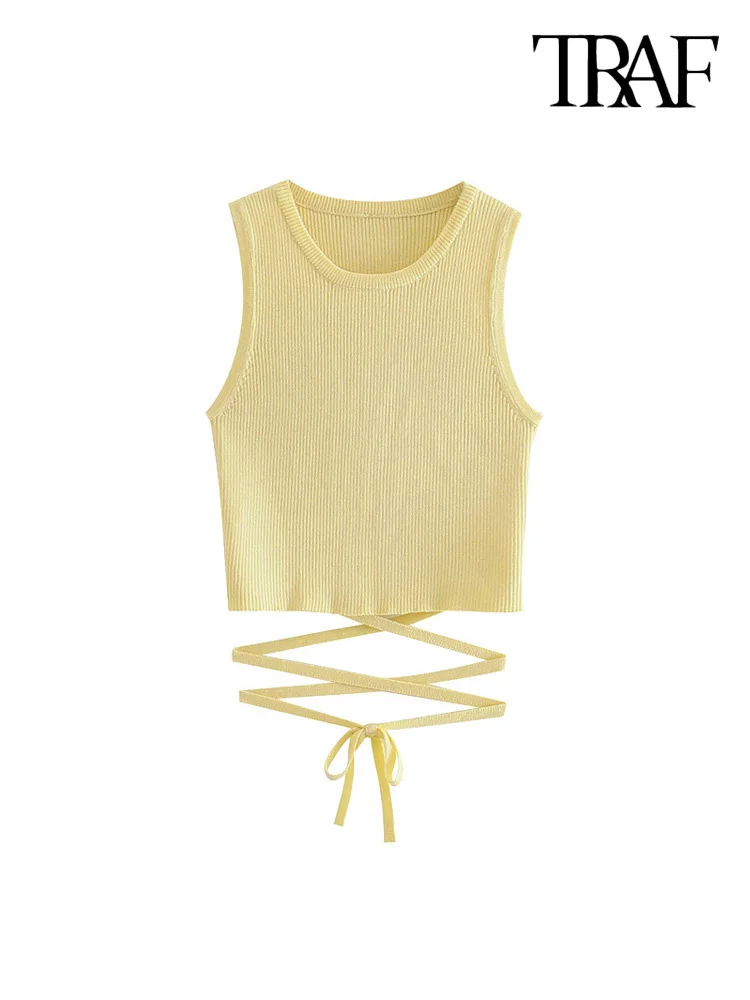 

Женская Трикотажная майка с круглым вырезом, без рукавов