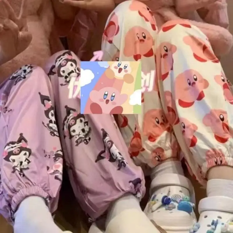 

Sanrioed Cinnamoroll Kirby Cartoon Kawaii Japanese Style Printing Trousers Trousers Men and Women Same Paragraph Leisure Pants